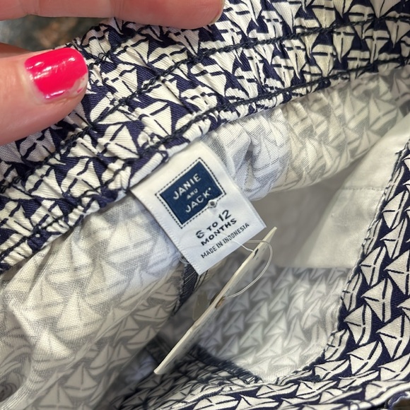 Janie and Jack Sailboat Shorts 6-12 months new - Picture 3 of 4